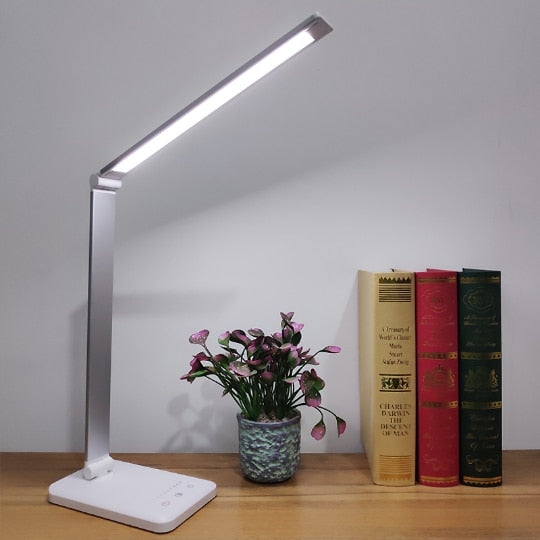 LAOPAO 52PCS LED Desk Lamp 5 Color Stepless Dimmable Touch USB Chargeable Reading Eye-protect with timer Table lamp Night Light