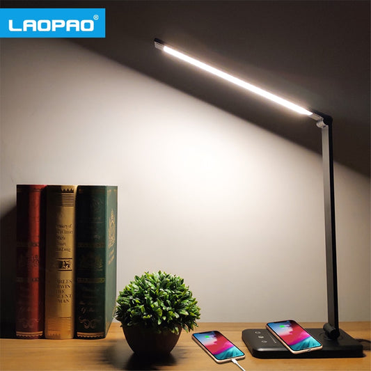 LAOPAO 52PCS LED Desk Lamp 5 Color Stepless Dimmable Touch USB Chargeable Reading Eye-protect with timer Table lamp Night Light